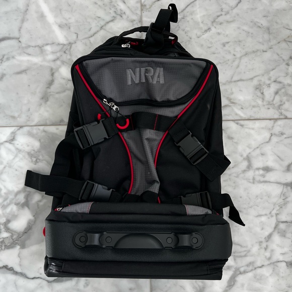 NRA Other - NWOT NRA Black Rolling Backpack Travel Duffle Bag